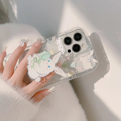 Cute Flower Bunny Print Phone Case For iPhone