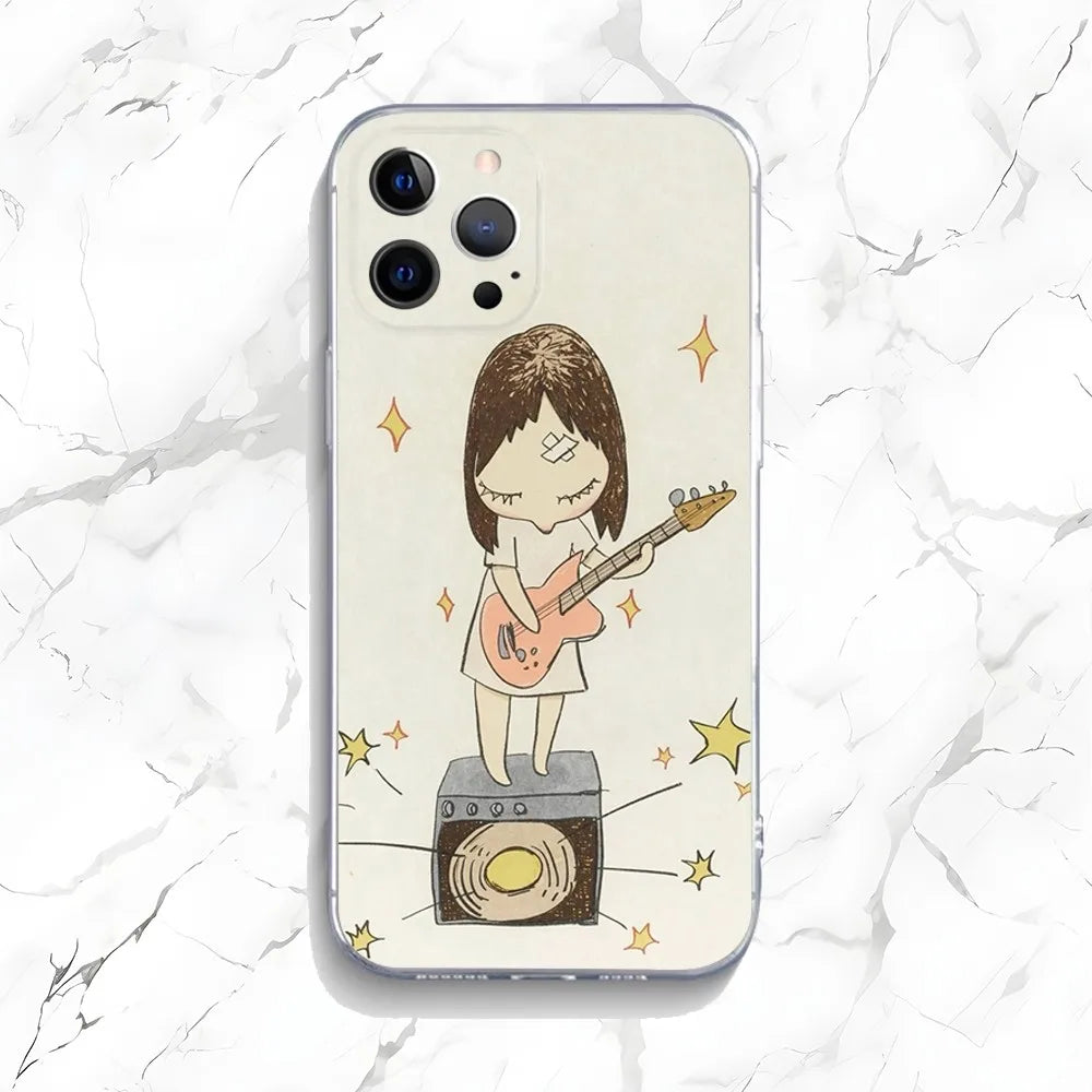 Yoshitomo Nara Art Phone Case For iPhone Transparent Silicone Soft