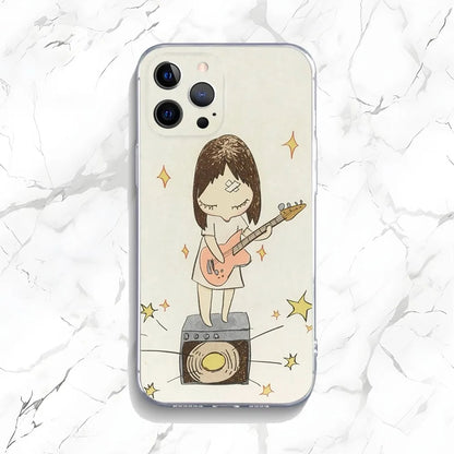 Yoshitomo Nara Art Phone Case For iPhone Transparent Silicone Soft