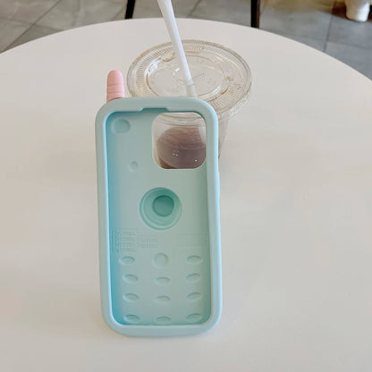 Cartoon Nagano Bear Telescopic Bracket Phone Case