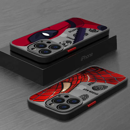 Marvel Half Face Spider Man Phone Case For iPhone