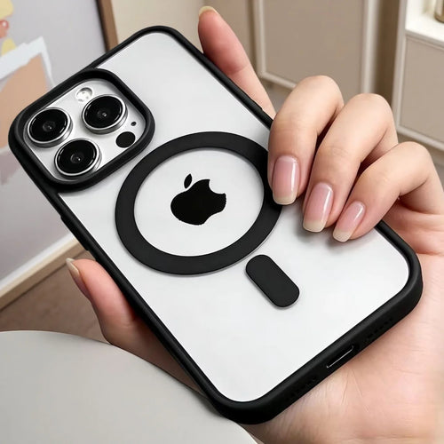 Luxury For Magsafe Magnetic Wireless Charge Case For iPhone Transparent PC Hard Back Cover