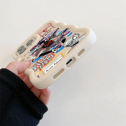 Spider Gwen Spiderman Miles Morales Candy Color Phone Case For iPhone