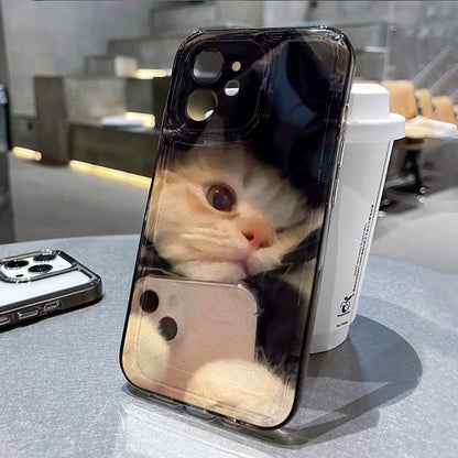 Lovely Cat Soft Phone Case For iPhone