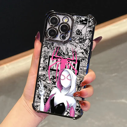 Comics Marvel Spiderman Miles Morales Gwen Phone Case For iPhone