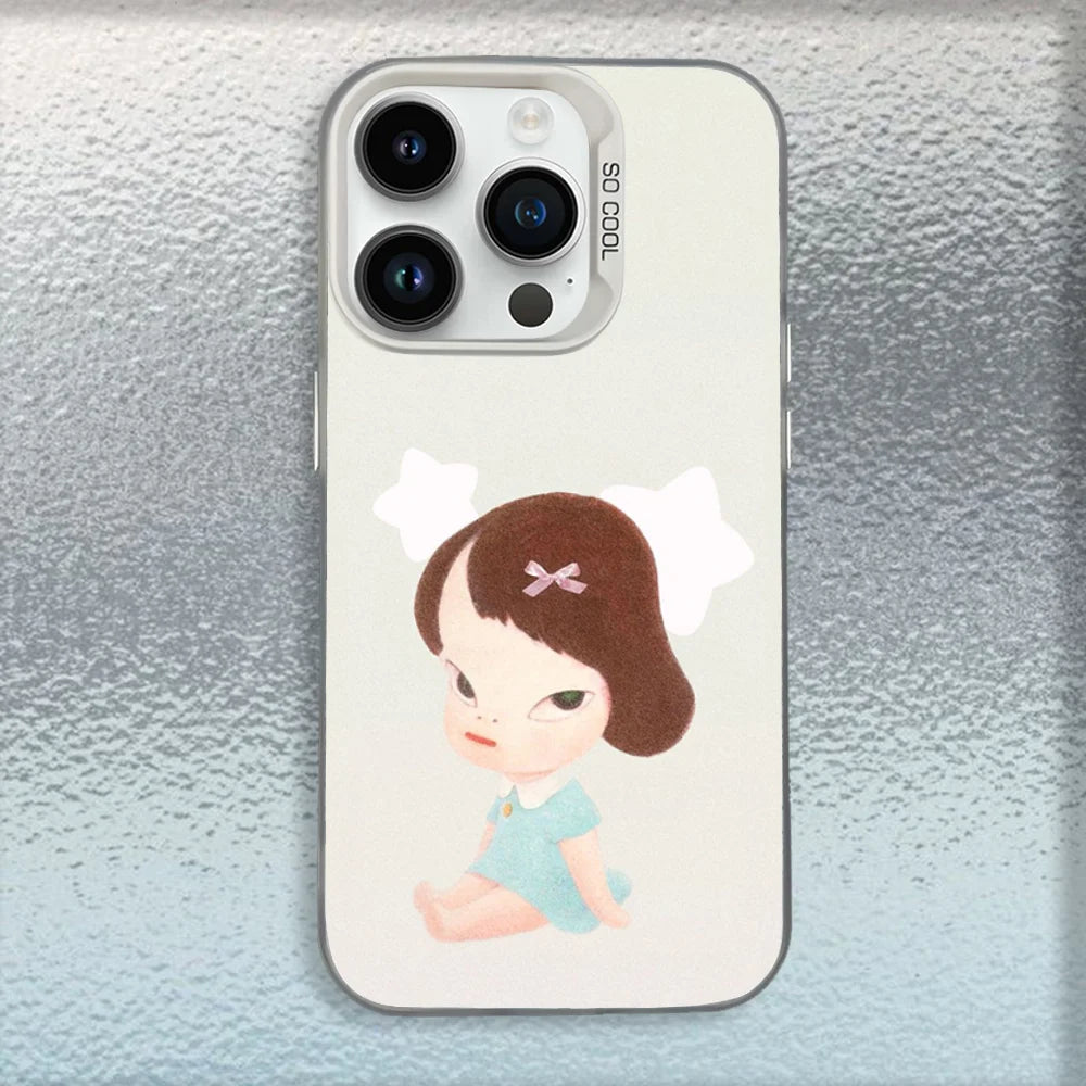Cute Yoshitomo Nara Phone Case For iPhone – Matte Shockproof Cover