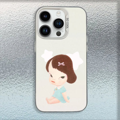 Cute Yoshitomo Nara Phone Case For iPhone – Matte Shockproof Cover