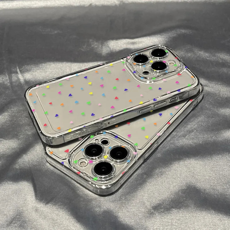 Colorful Love Heart Phone Case For iPhone