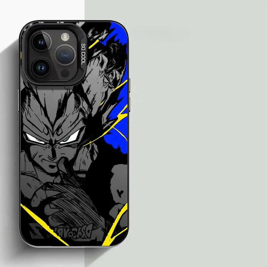 Japan Anime DBZ Cool Case For Apple iPhone Matte Lens Protect Plating Phone Cover