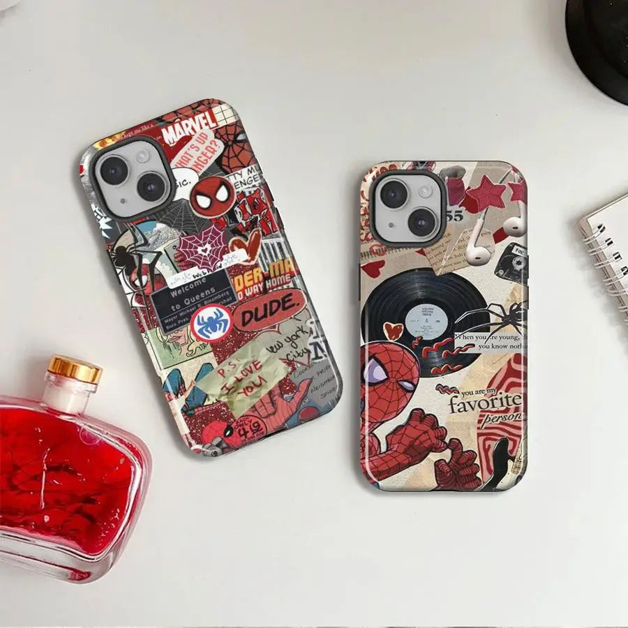 Marvel Spider Man Soft Cover Capa Phone Case For Apple iPhone