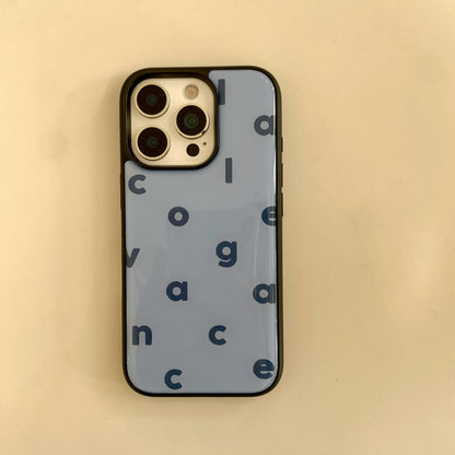 Pure Color Simplicity English Letters Shockproof Phone Case