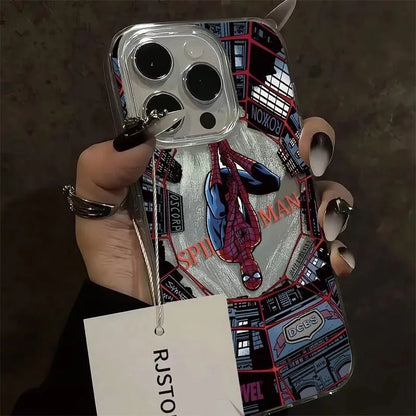 Spidermans Phone Case For iPhone Feather Texture Back Cover