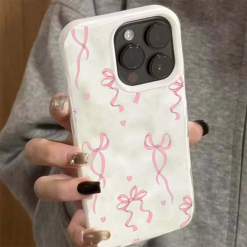 Bow Luxury Cute Candy Color Phone Case For iPhone