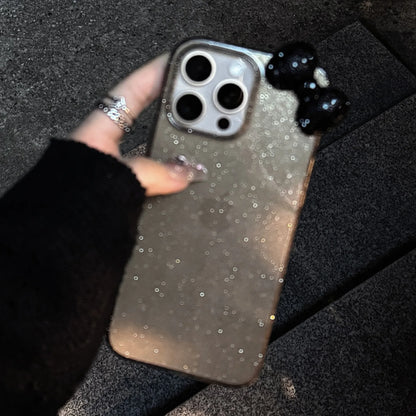 Luxury Transparent 3D Diamond Bowknot Glitter Phone Case For iPhone