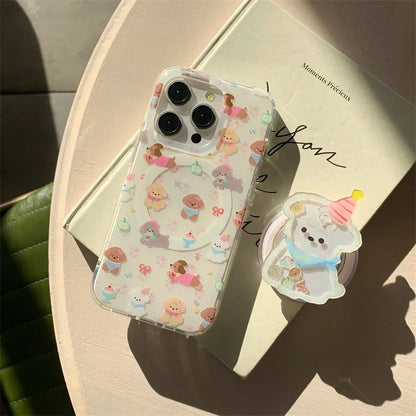 Cute Puppy Magnetic Phone Case