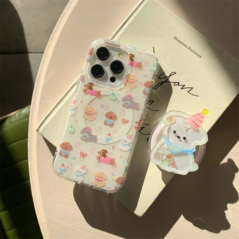 Cute Puppy Magnetic Phone Case