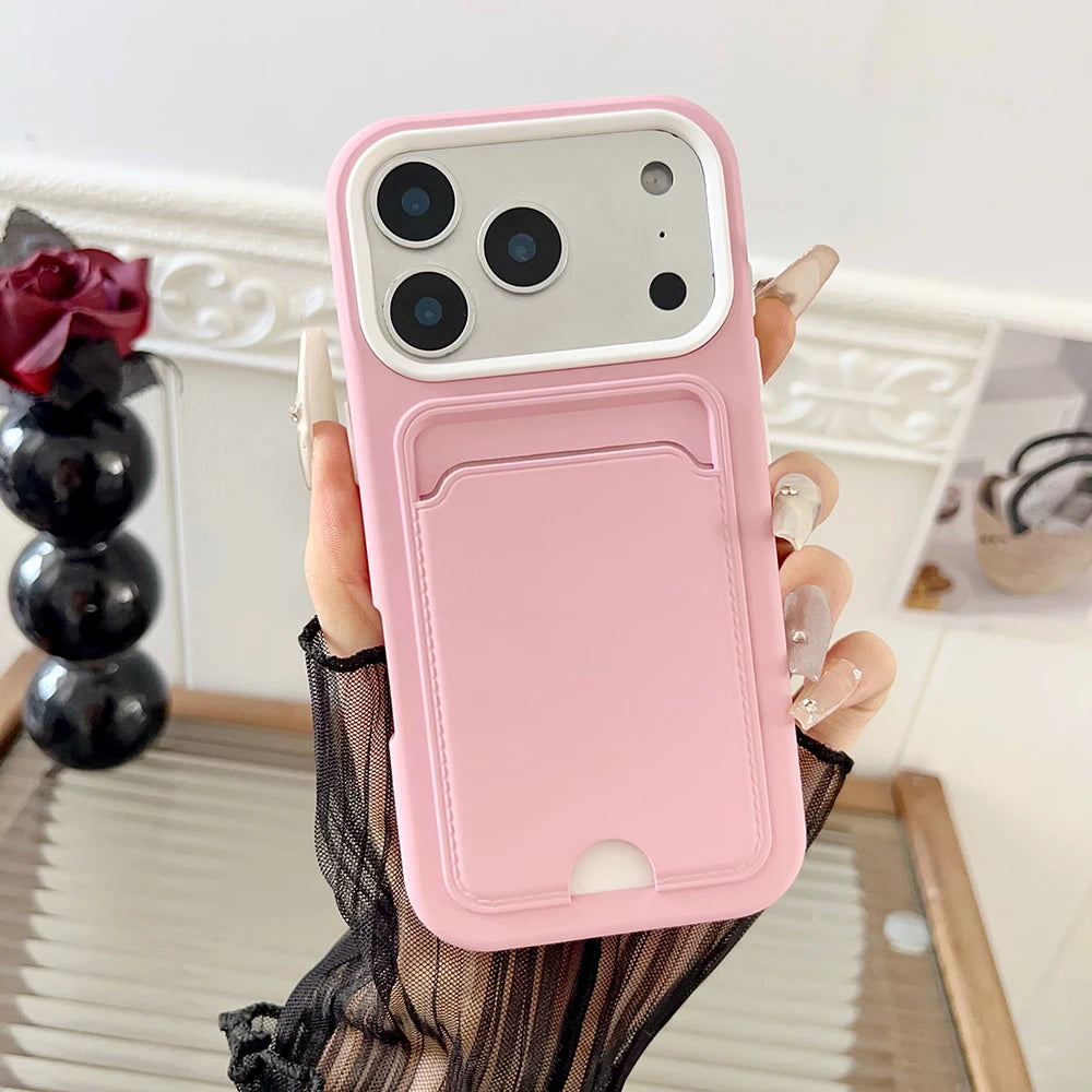 Shockproof Silicone iPhone Case with Card Slot
