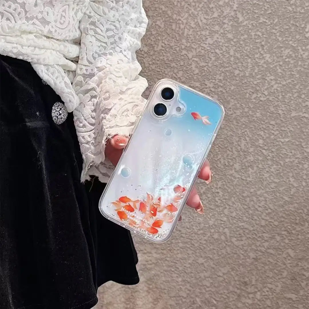 Bubble Goldfish Slice Slider Phone Case