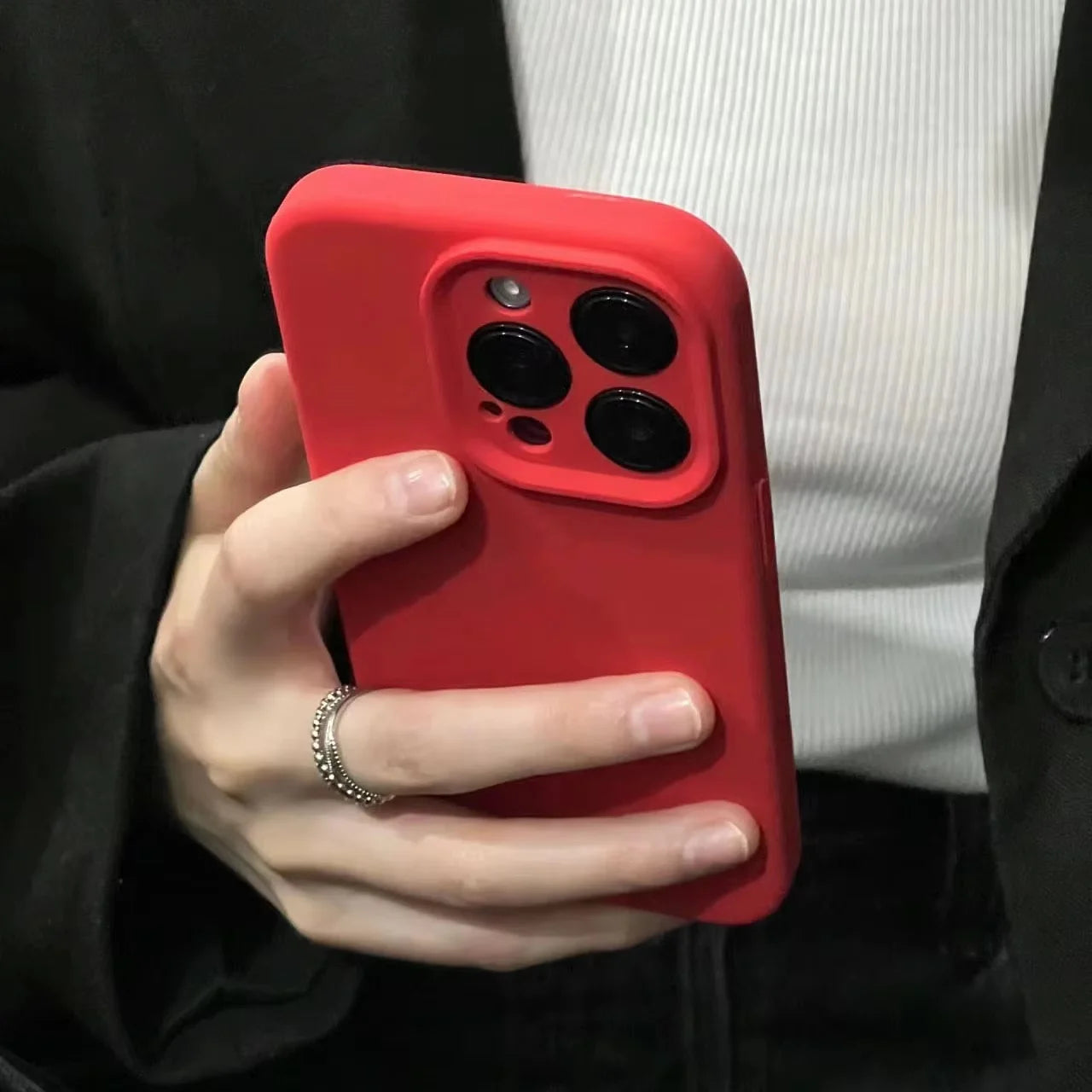 Liquid Silicone Phone Case For iPhone Cases For iPhone Camera Lens Protection Cover