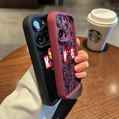 Marvel Ironman Spiderman Deadpool Phone Case For iPhone