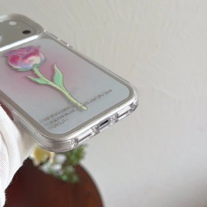 Blue Pink Roses Pattern Gifts Phone Case For iPhone