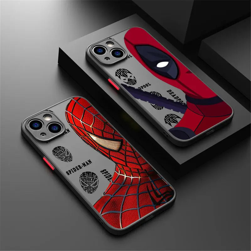 Marvel Half Face Spider Man Phone Case For iPhone