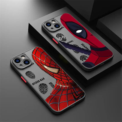 Marvel Half Face Spider Man Phone Case For iPhone