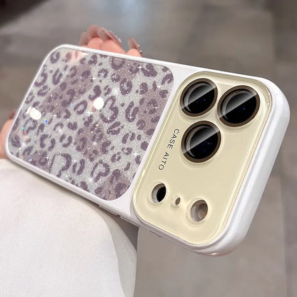 Flash Glitter Sexy Leopard Print Case For iPhone