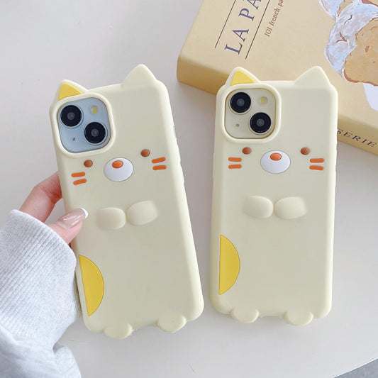 Kawaii Cartoon Sumikko Gurashi Cat Case Soft Silicone Cover For iPhone
