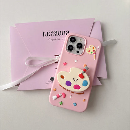 Cute Creative 3D Colorful Palette Phone Case