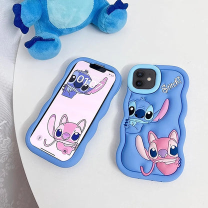 Soft Silicone Wave Stitch Protective iPhone Case