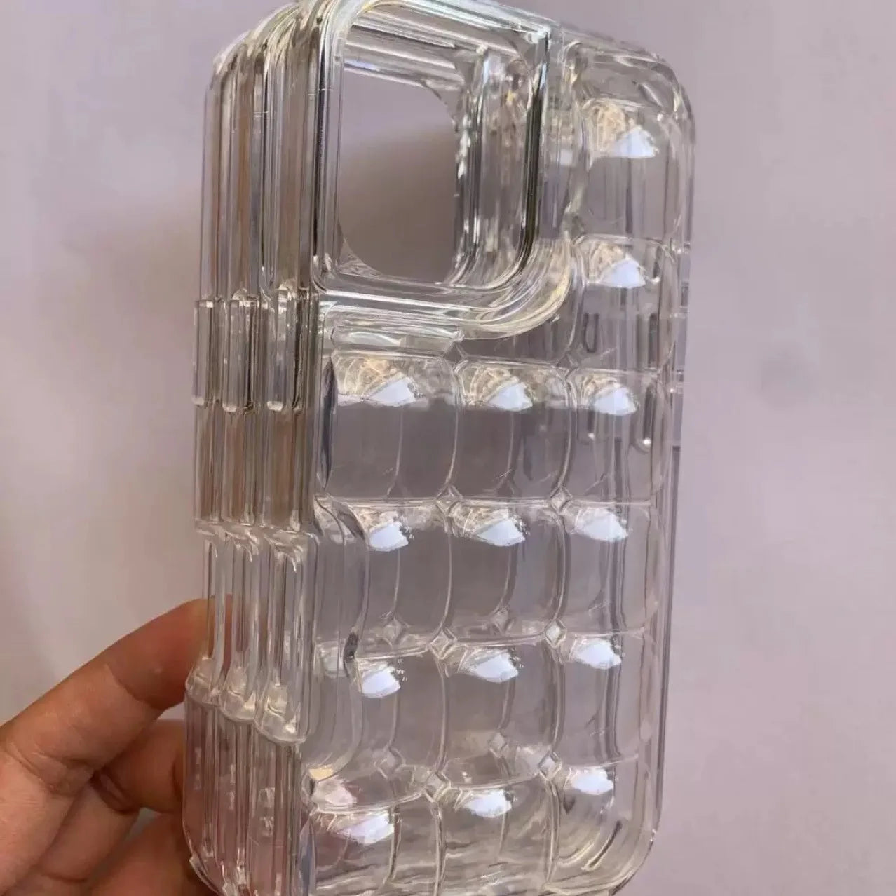 New For iPhone Ice Cube Phone Case 3D Transparent All Inclusive Protective Cover