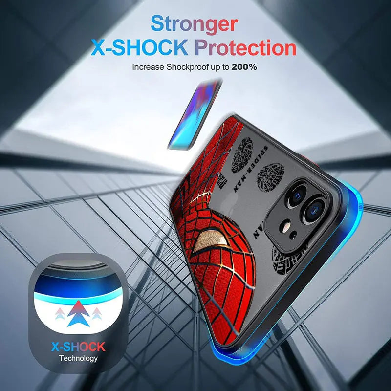 Marvel Half Face Spider Man Phone Case For iPhone