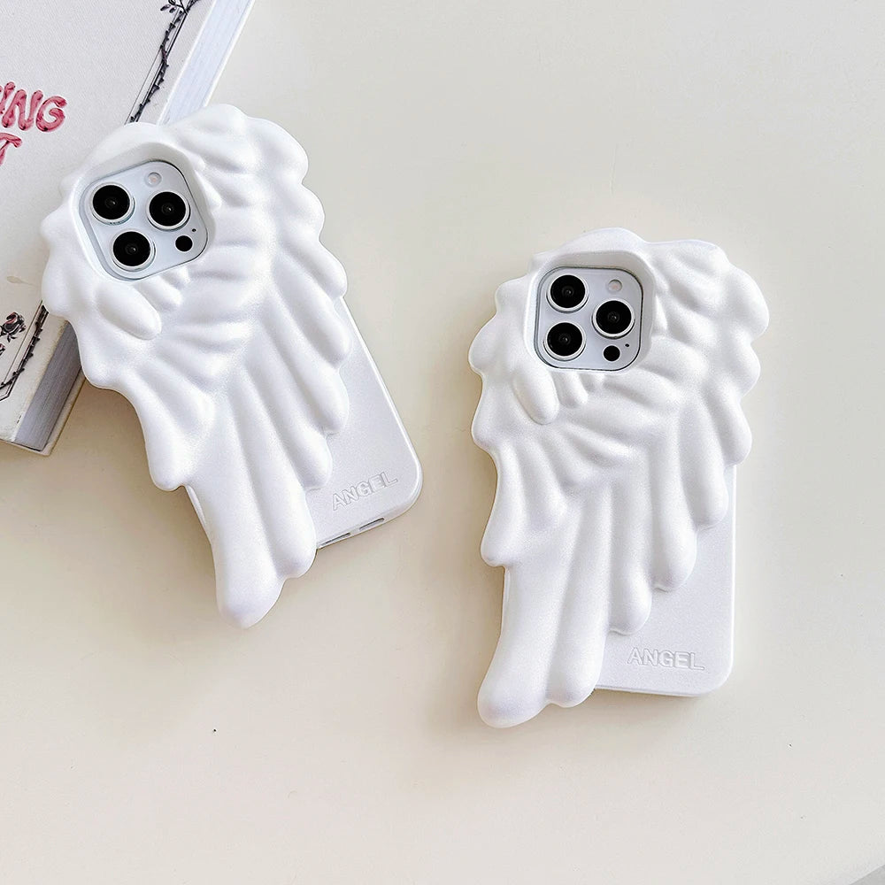 Angel Wings Shockproof Cover Cartoon Shatter Silicone Soft Case For iPhone