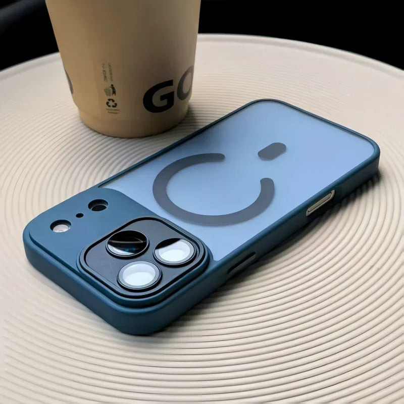 Original Matte Translucent Lens Protect Magsafe Phone Case For iPhone
