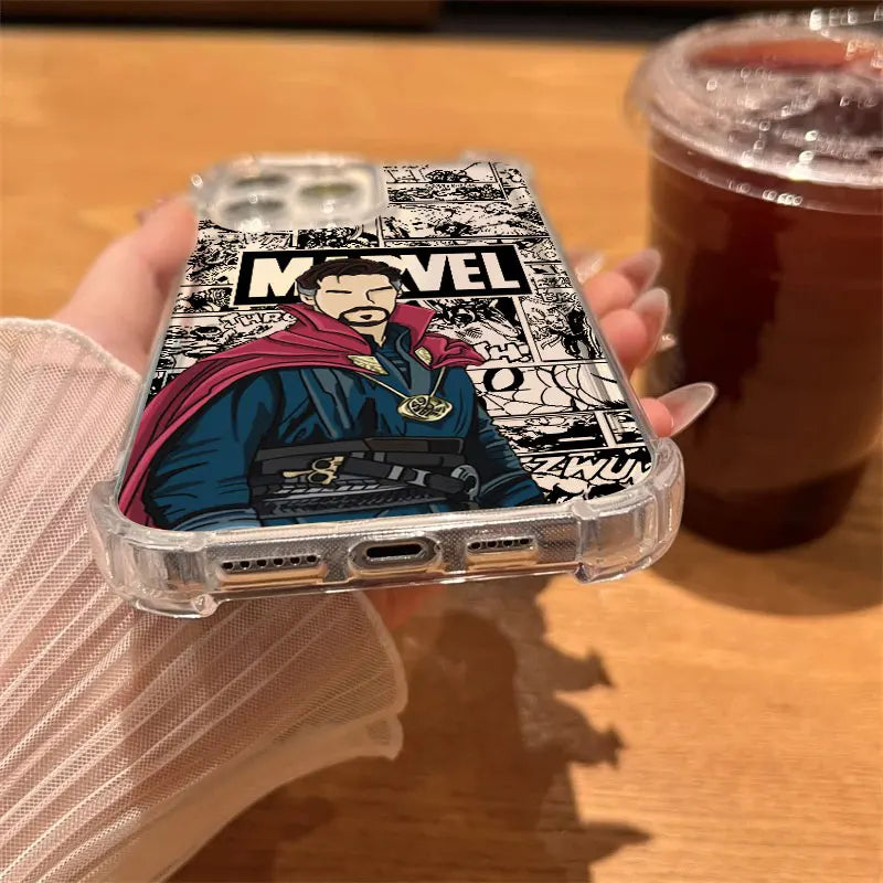 Marvel Faceless Hero Ironman Clear Case For iPhone