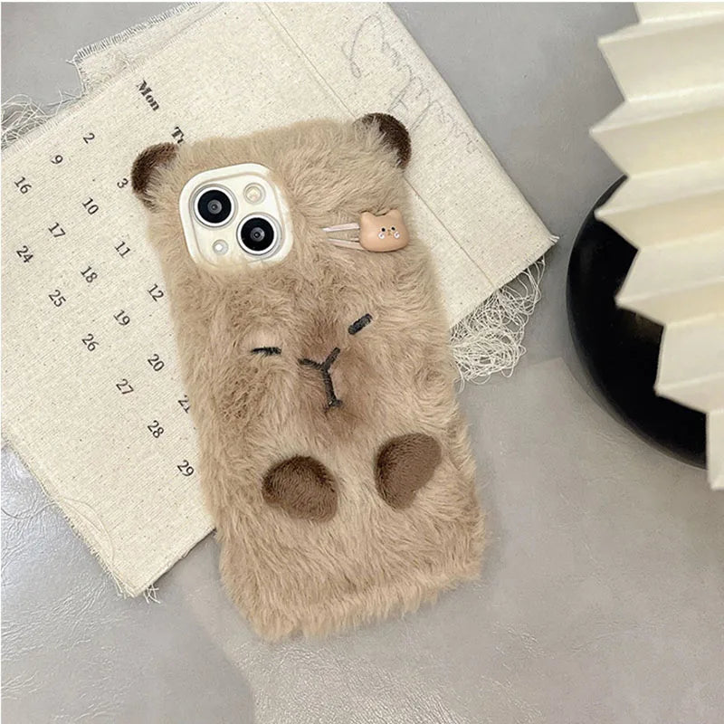 Cute 3D Capybara Soft Phone Case