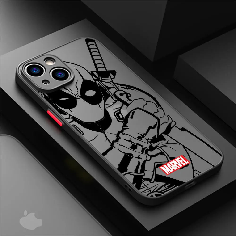 Matte Clear Superhero Graphic iPhone Case