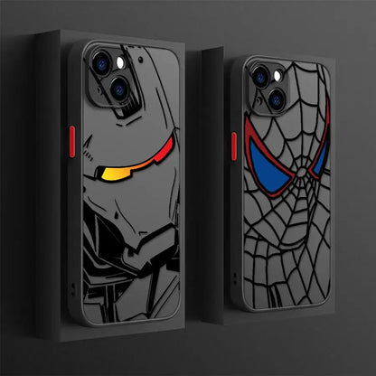 Marvel Iron Man Spiderman Back Phone Cover Case For iPhone