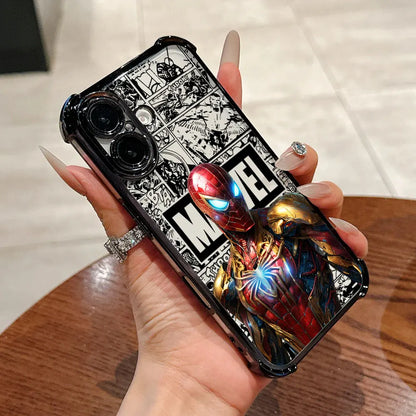Luxury Marvel Spiderman Ironman Comic Case For iPhone
