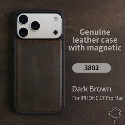 Crazy Horse Grain Genuine Leather Case For iPhone
