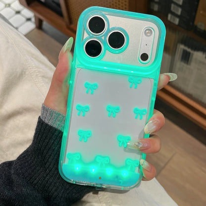 Change Color Luminous Call Light Up Flash Bowknot Phone Case For iPhone