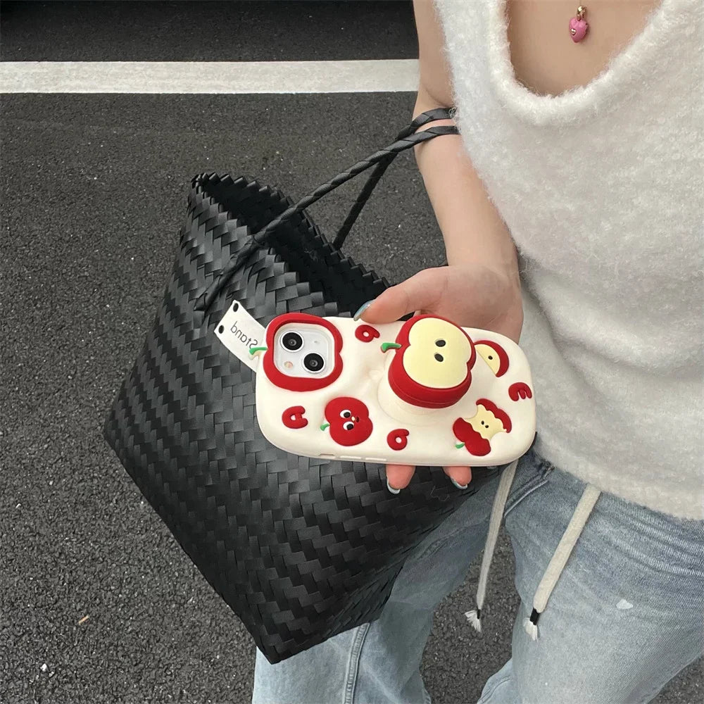 Apple Stand Silicone Phone Case