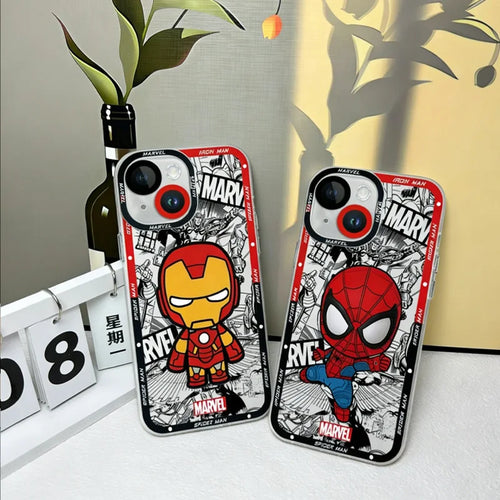 Marvel Spider Man Superhero Comic Style Phone Case For iPhone