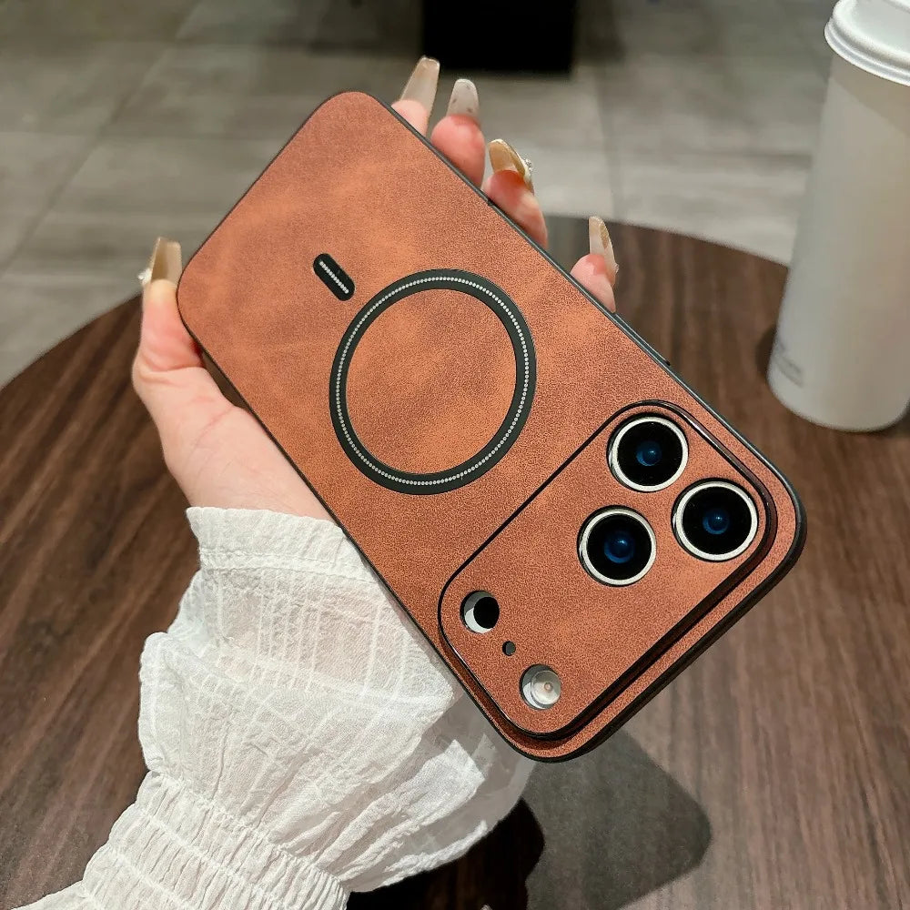 Magnetic Leather Case For iPhone Cover Magnet