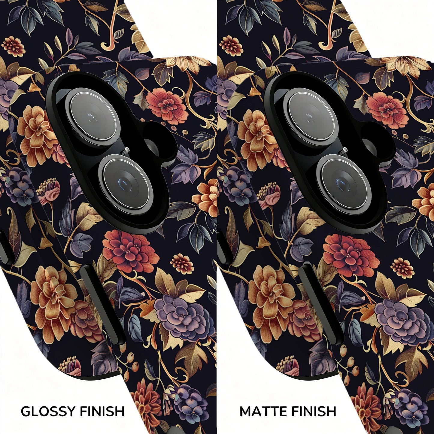 For Magsafe Retro Flower Case For iPhone Magnetic Shockproof Cover