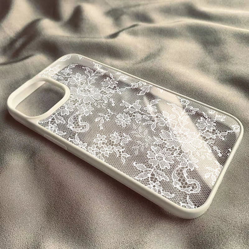 Vintage White Lace Floral Phone Case For iPhone