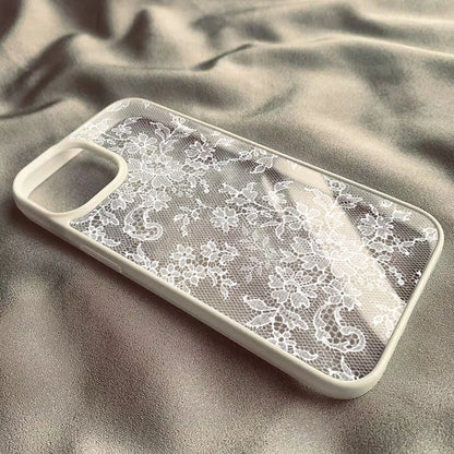 Vintage White Lace Floral Phone Case For iPhone