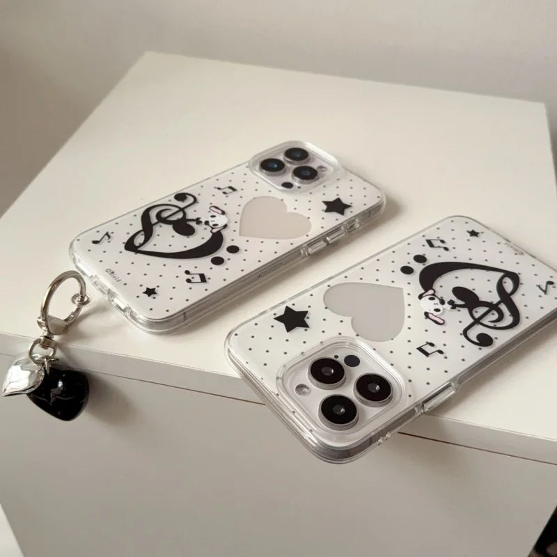 Fashion Music notation Puppy Phone Case For iPhone