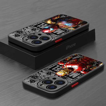 Marvel Spiderman Ironman Comic Phone Case For iPhone